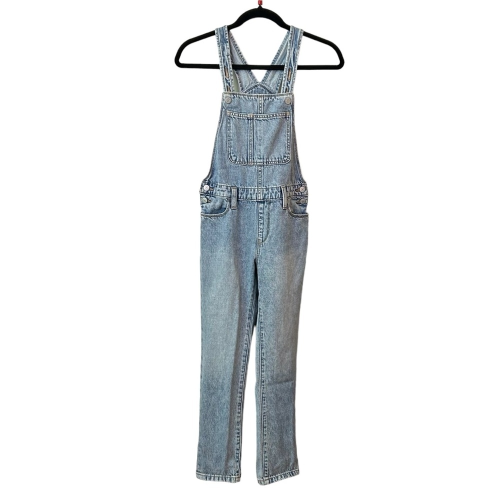 Old Navy Girls Light Wash‎ Denim Casual Overalls Adjustable Strap SZ Large